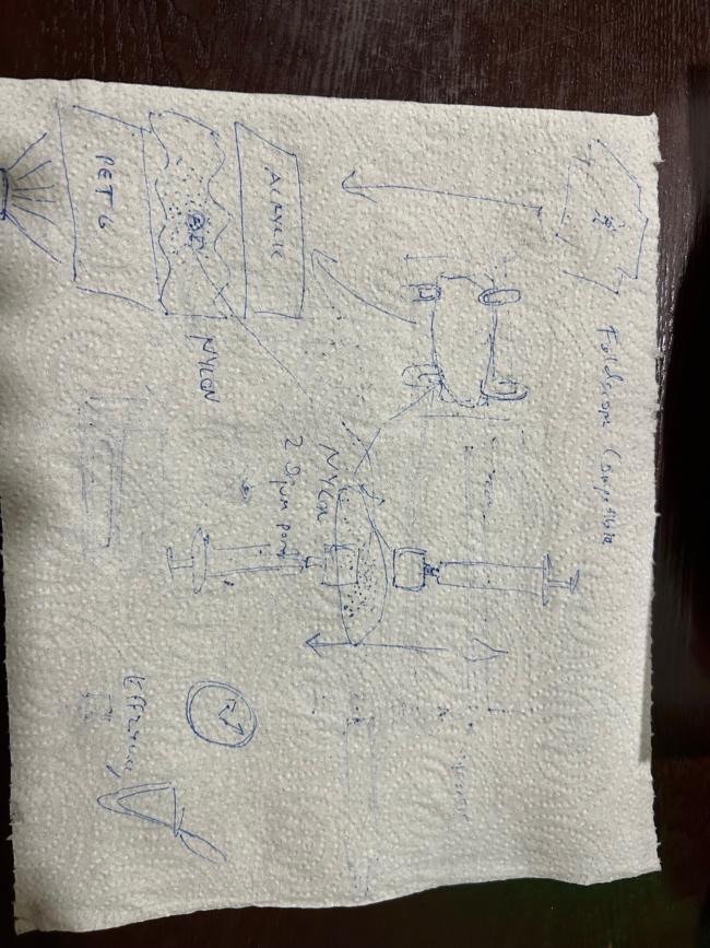 A sketch on a paper napkin